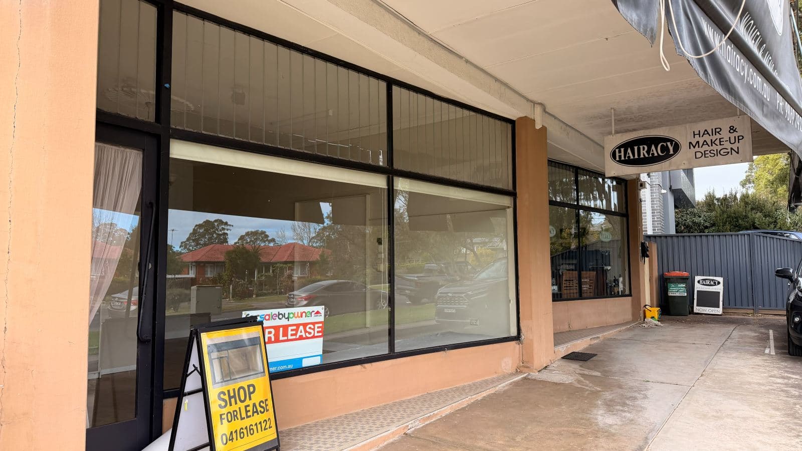 Cleaned shopfront glass at an Epping retail store