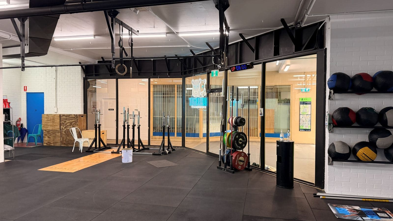 Cleaned interior glass at a Parramatta gym